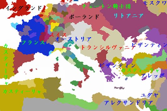 1496年の勢力図