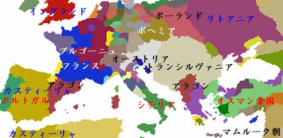 1450年の勢力図