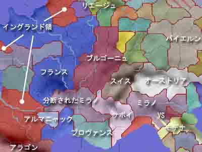 1430年のプロヴァンス周辺