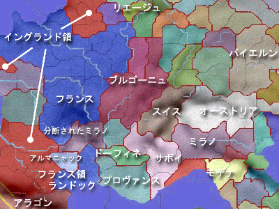 1435年のプロヴァンス周辺
